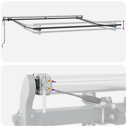 vidaXL Markise Automatisch Anthrazit und Weiß 300x250 cm