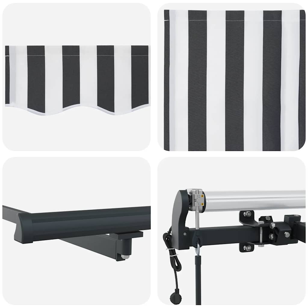 vidaXL Markise Automatisch Anthrazit und Weiß 300x250 cm