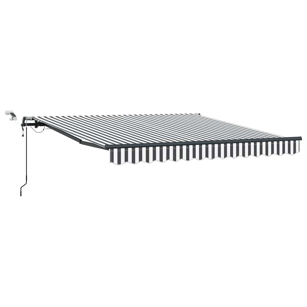 vidaXL Auvent automatique à LED anthracite et blanc 300x250 cm