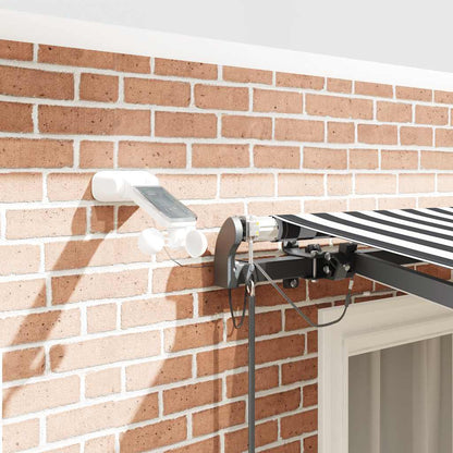 vidaXL Auvent automatique à LED anthracite et blanc 300x250 cm