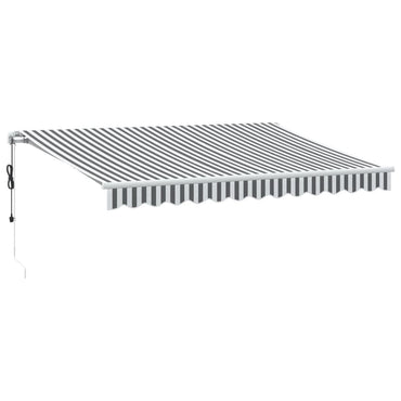 Store banne manuel anthracite et blanc 350x250 cm vidaXL