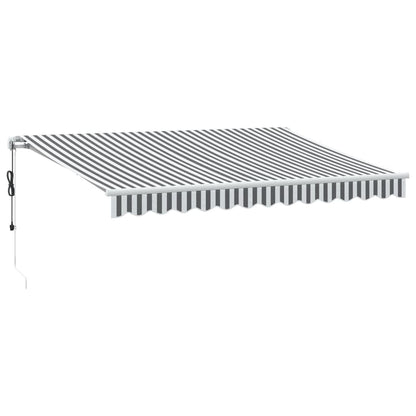 Store banne manuel anthracite et blanc 350x250 cm vidaXL