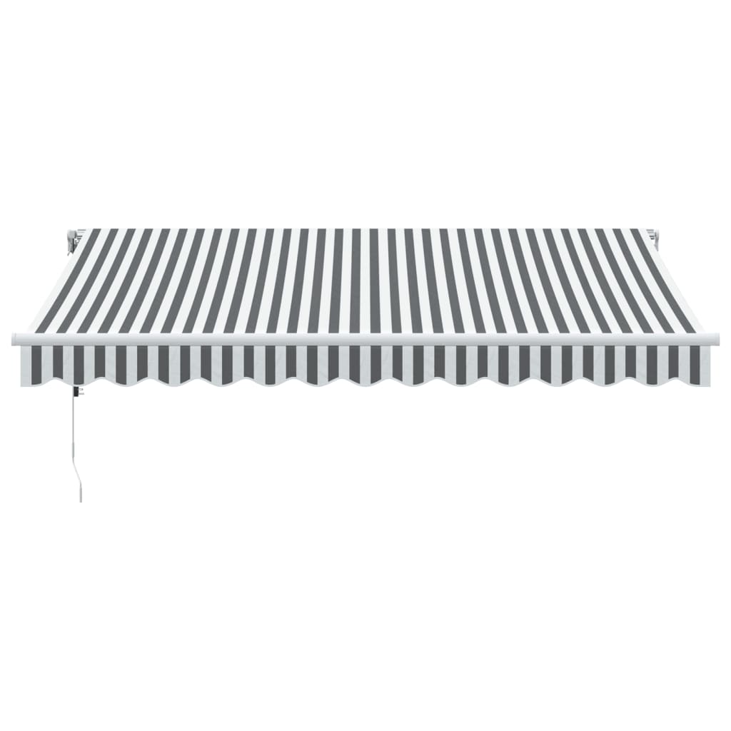 Store banne manuel anthracite et blanc 350x250 cm vidaXL
