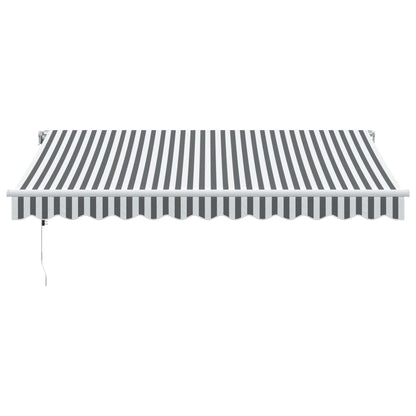 Store banne manuel anthracite et blanc 350x250 cm vidaXL