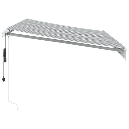 Store banne manuel anthracite et blanc 350x250 cm vidaXL