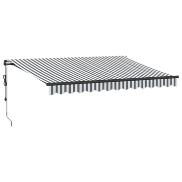 Store banne automatique anthracite et blanc 350x250 cm vidaXL