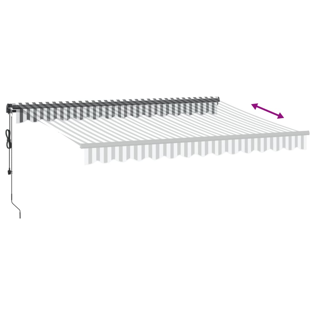 vidaXL Markise Automatisch Anthrazit und Weiß 350x250 cm