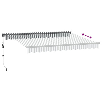 vidaXL Markise Automatisch Anthrazit und Weiß 350x250 cm