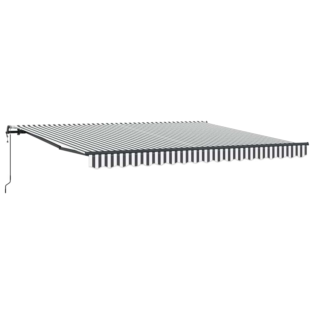 vidaXL Markise Automatisch Anthrazit und Weiß 400x300 cm