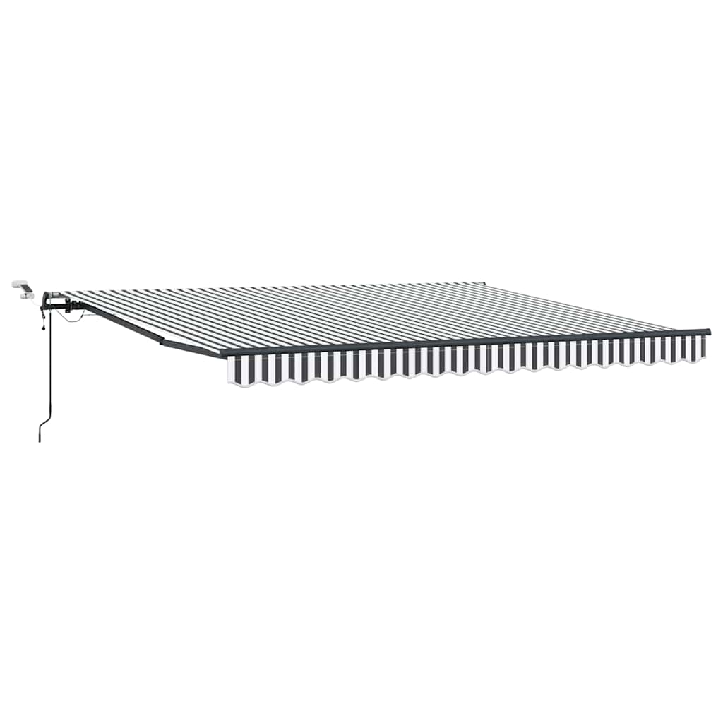 vidaXL Markise Automatisch mit LEDs Anthrazit & Weiß 400x300 cm