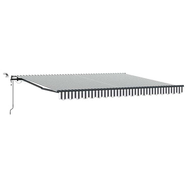 vidaXL Markise Automatisch mit LEDs Anthrazit & Weiß 400x300 cm