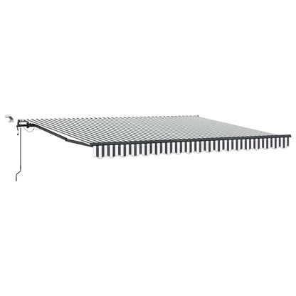 vidaXL Markise Automatisch mit LEDs Anthrazit & Weiß 400x300 cm