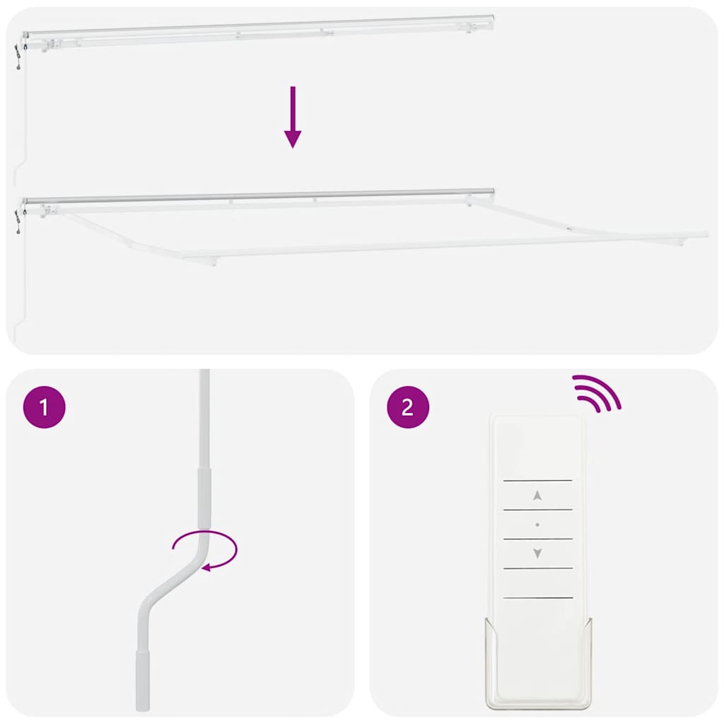 Markise Automatisch Anthrazit & Weiß 500x300 cm