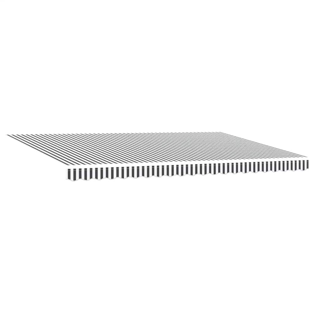 vidaXL Markise Manuell Anthrazit und Weiß 500x300 cm