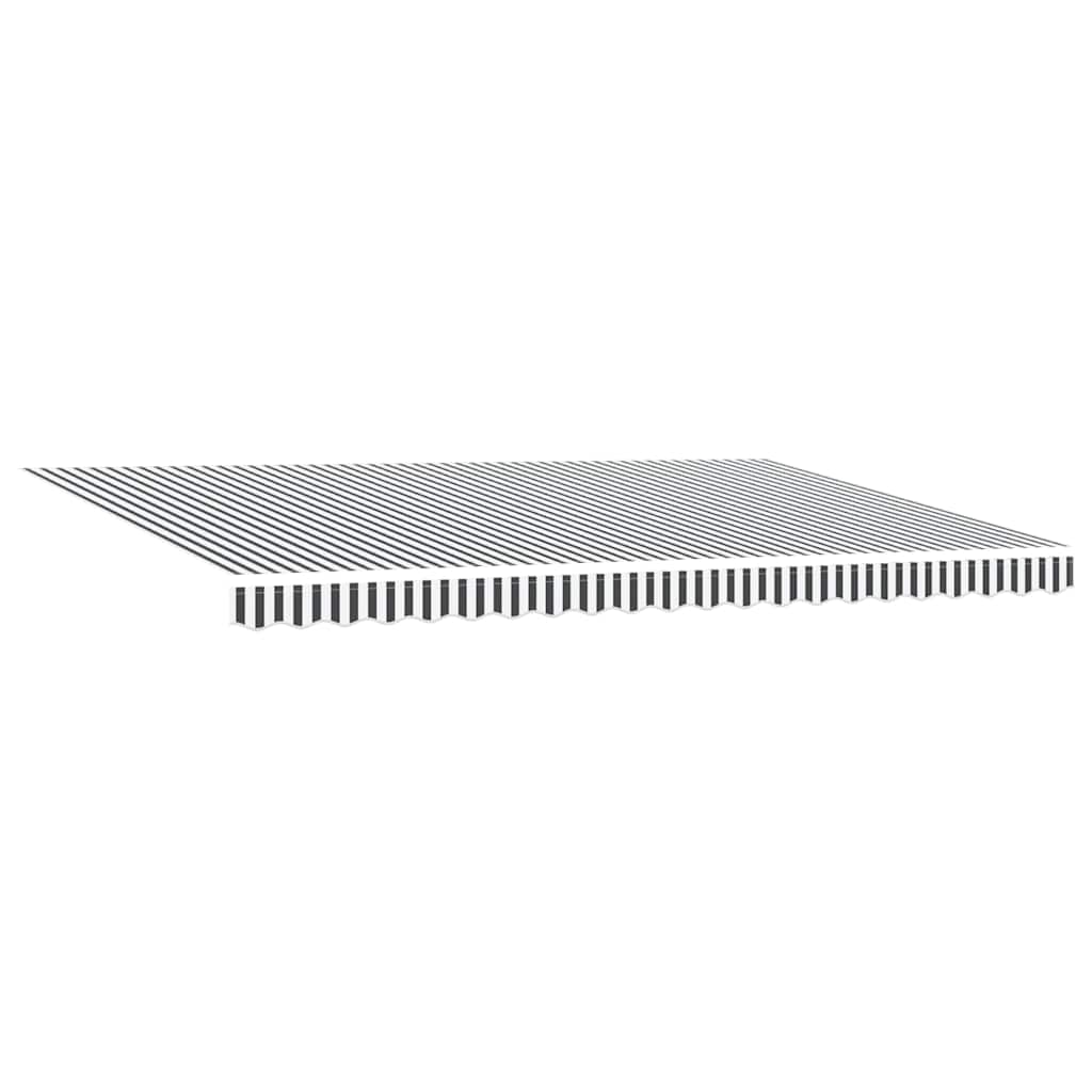 vidaXL Store banne manuel à LED Anthracite et blanc 500x300 cm