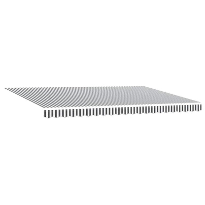 vidaXL Store banne manuel à LED Anthracite et blanc 500x300 cm