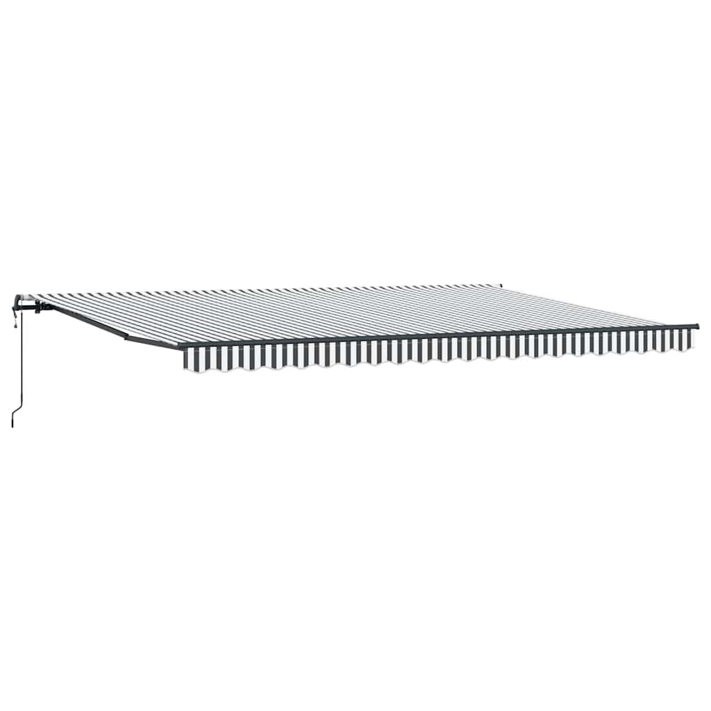 vidaXL Markise Automatisch Anthrazit und Weiß 500x300 cm