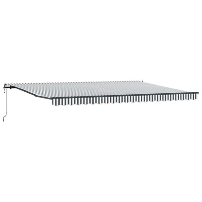 vidaXL Markise Automatisch Anthrazit und Weiß 500x300 cm