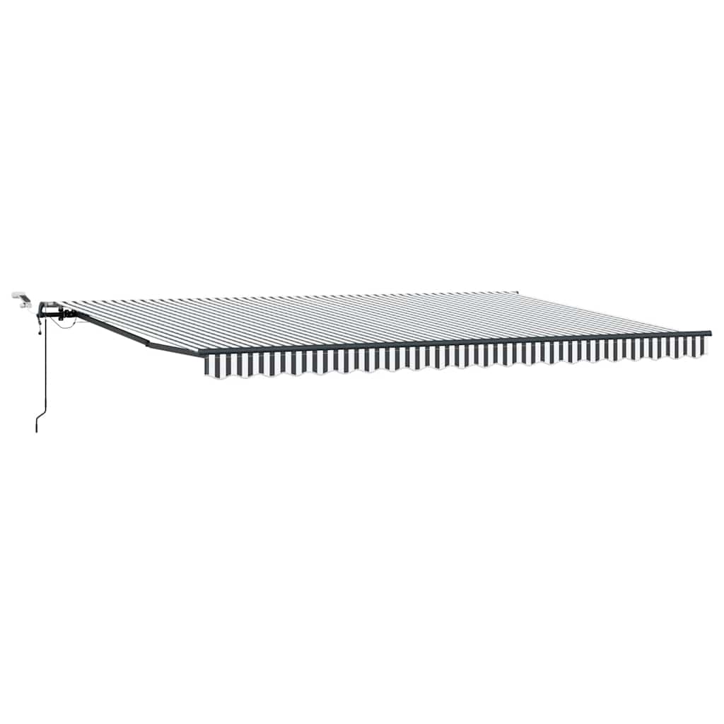 vidaXL Markise Automatisch mit LEDs Anthrazit & Weiß 500x300 cm
