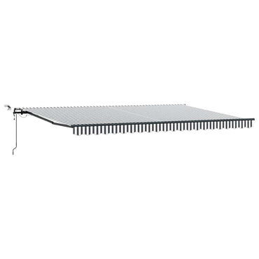 vidaXL Markise Automatisch mit LEDs Anthrazit & Weiß 500x300 cm