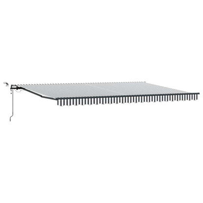vidaXL Markise Automatisch mit LEDs Anthrazit & Weiß 500x300 cm