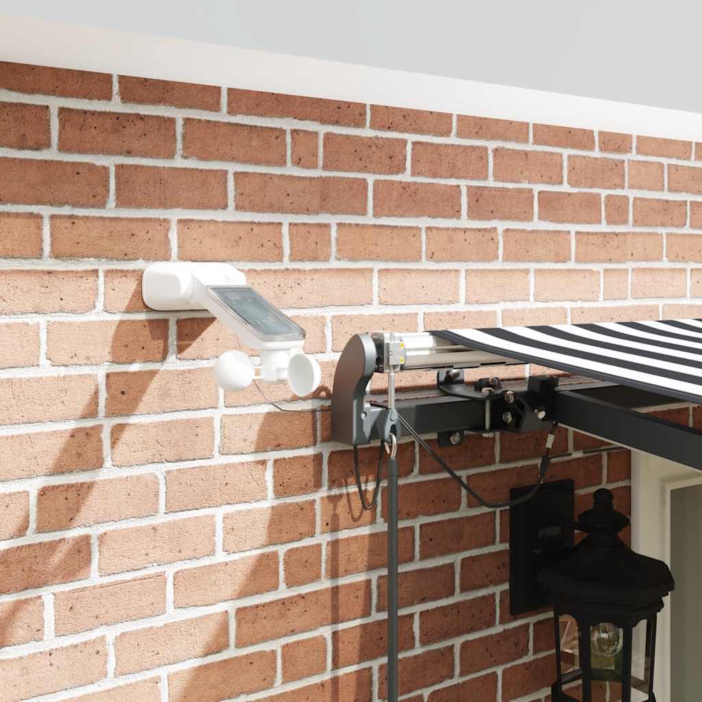 vidaXL Markise Automatisch mit LEDs Anthrazit & Weiß 500x300 cm