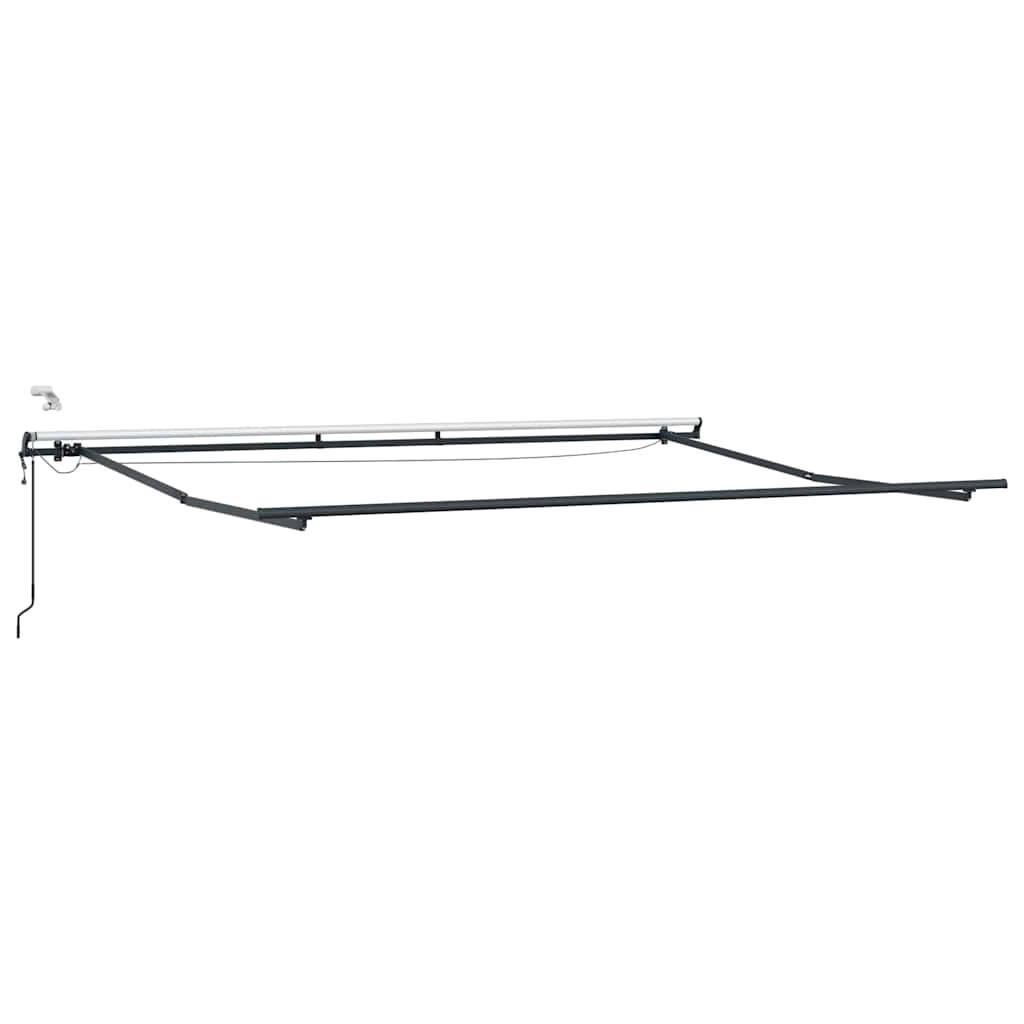 vidaXL Markise Automatisch mit LEDs Anthrazit & Weiß 500x300 cm