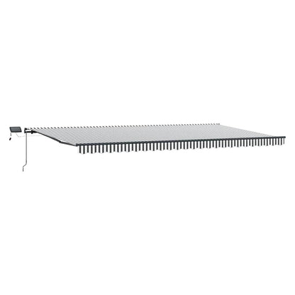 vidaXL Markise Manuell mit LEDs Anthrazit & Weiß 600x300 cm