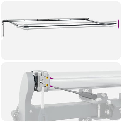 vidaXL Markise Automatisch Anthrazit und Weiß 600x300 cm