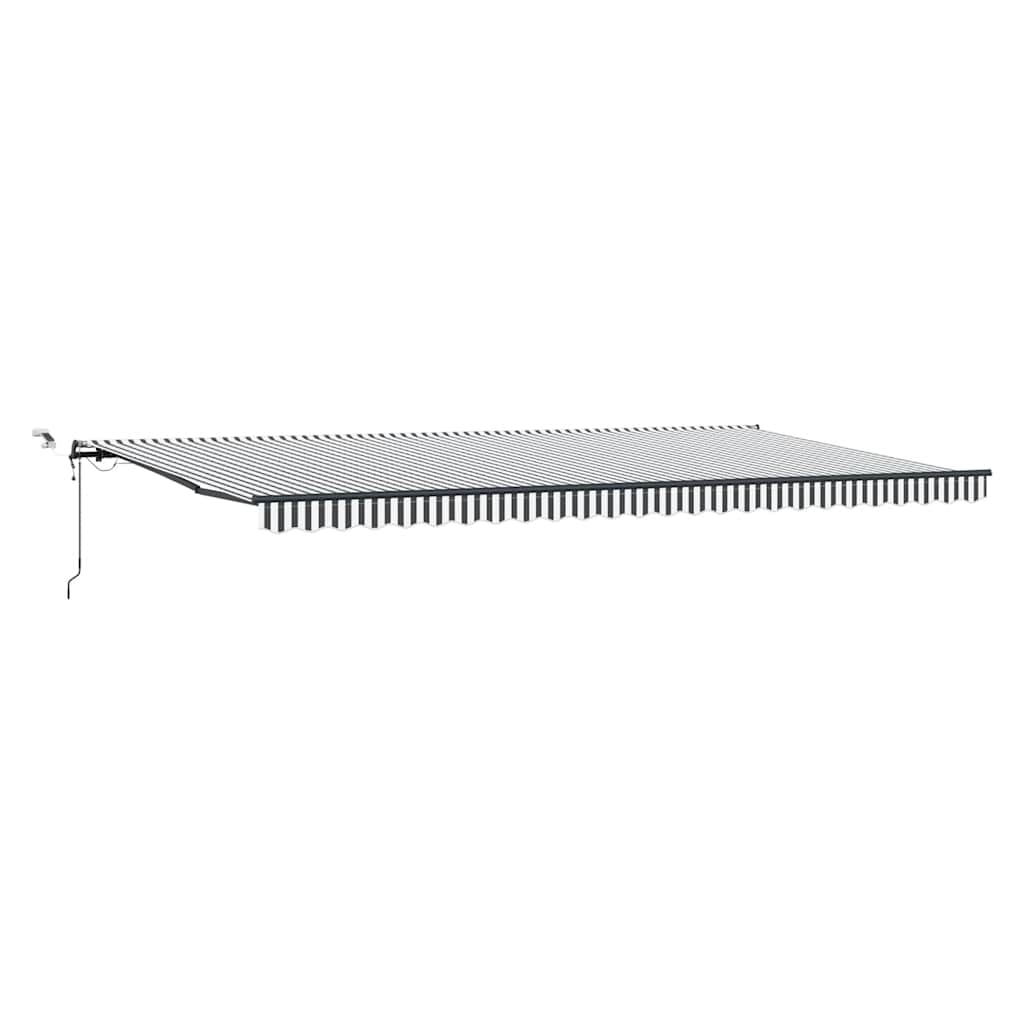 vidaXL Markise Automatisch mit LEDs Anthrazit & Weiß 600x300 cm