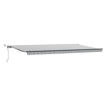 vidaXL Markise Automatisch mit LEDs Anthrazit & Weiß 600x300 cm