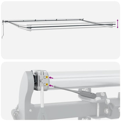 vidaXL Markise Automatisch mit LEDs Anthrazit & Weiß 600x300 cm