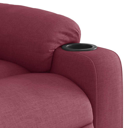 vidaXL Relaxsessel Elektrisch Weinrot Stoff