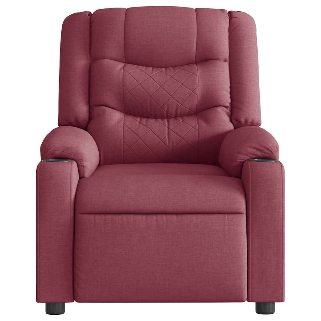 vidaXL Relaxsessel Elektrisch Weinrot Stoff