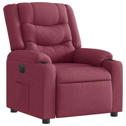 vidaXL Relaxsessel Elektrisch Weinrot Stoff
