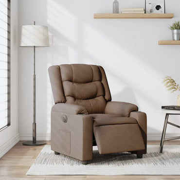 vidaXL Relaxsessel Elektrisch Braun Stoff