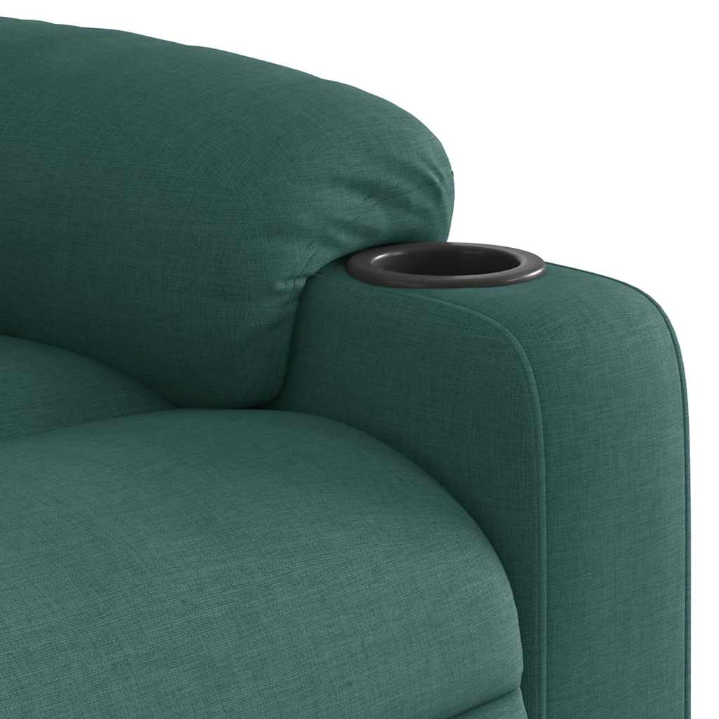 vidaXL Relaxsessel Elektrisch Dunkelgrün Stoff