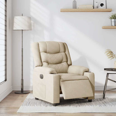 vidaXL Relaxsessel Elektrisch Creme Stoff