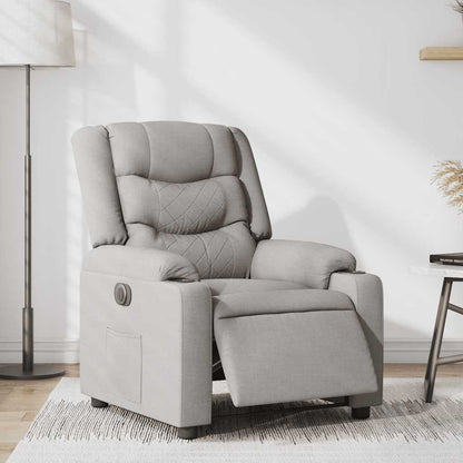vidaXL Relaxsessel Elektrisch Wolkengrau Stoff