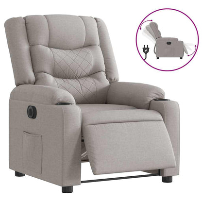 vidaXL Relaxsessel Elektrisch Wolkengrau Stoff