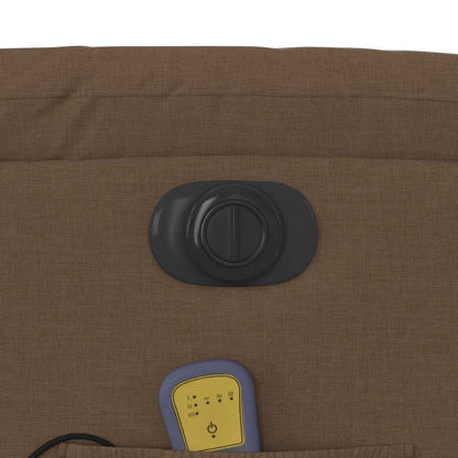 vidaXL Fauteuil de massage électrique marron en tissu