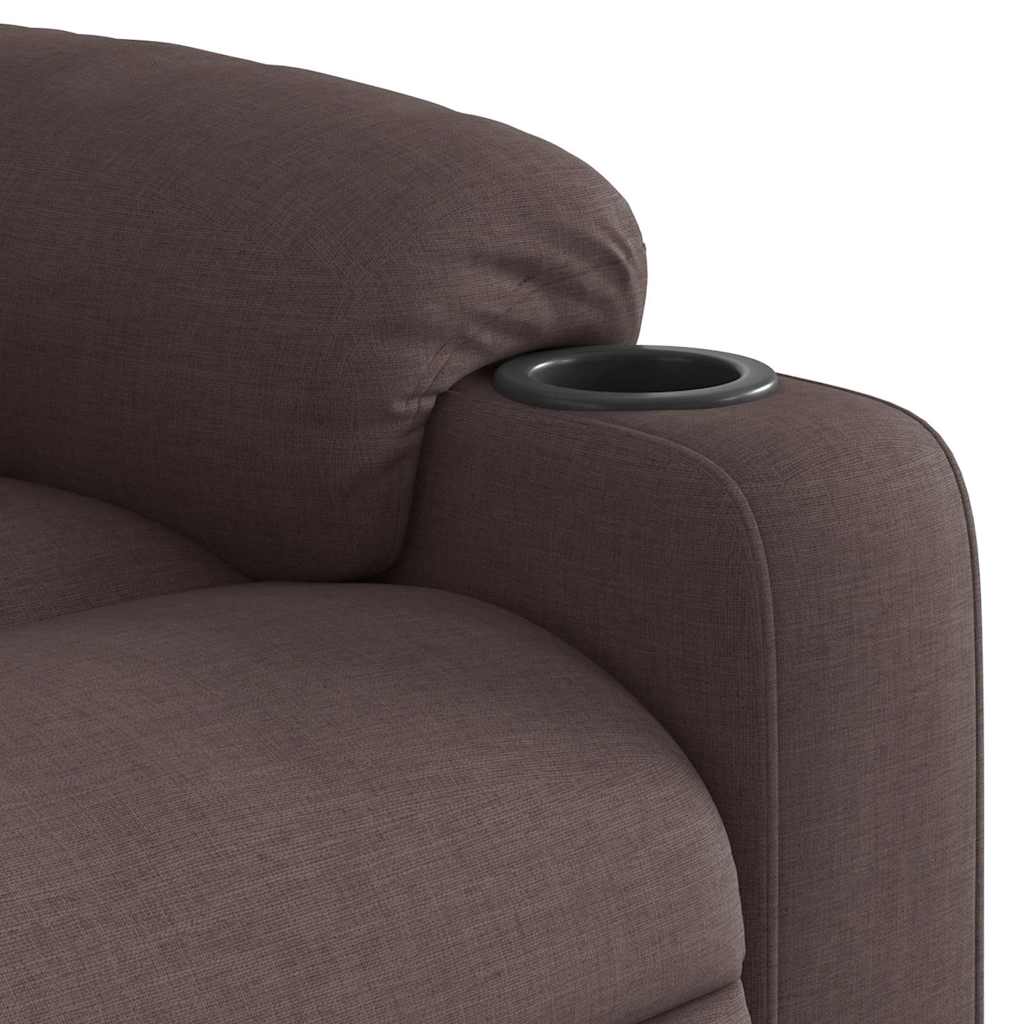 vidaXL Massagesessel Elektrisch Dunkelbraun Stoff