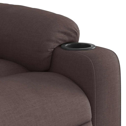 vidaXL Massagesessel Elektrisch Dunkelbraun Stoff