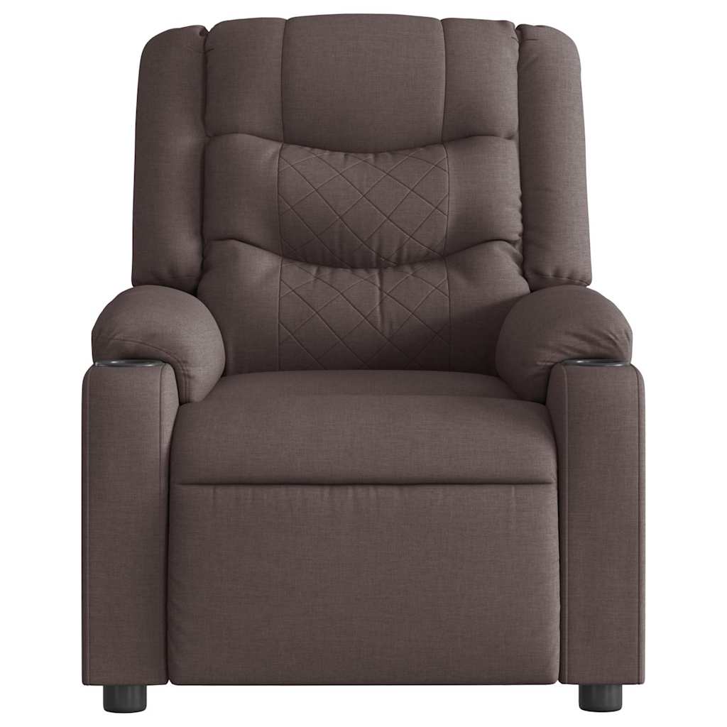 vidaXL Massagesessel Elektrisch Dunkelbraun Stoff