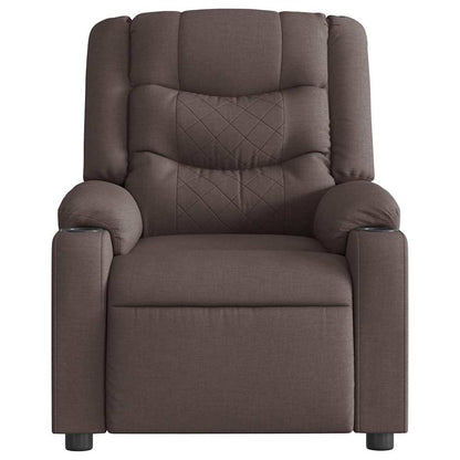 vidaXL Massagesessel Elektrisch Dunkelbraun Stoff