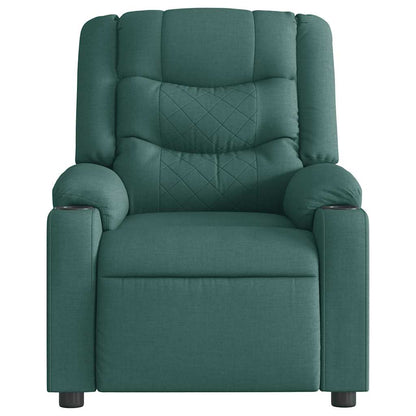 vidaXL Fauteuil de massage électrique Vert foncé Tissu