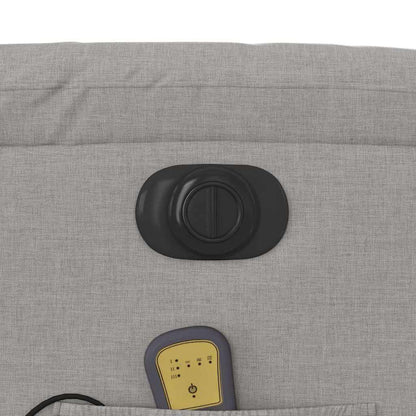 vidaXL Massagesessel Elektrisch Wolkengrau Stoff