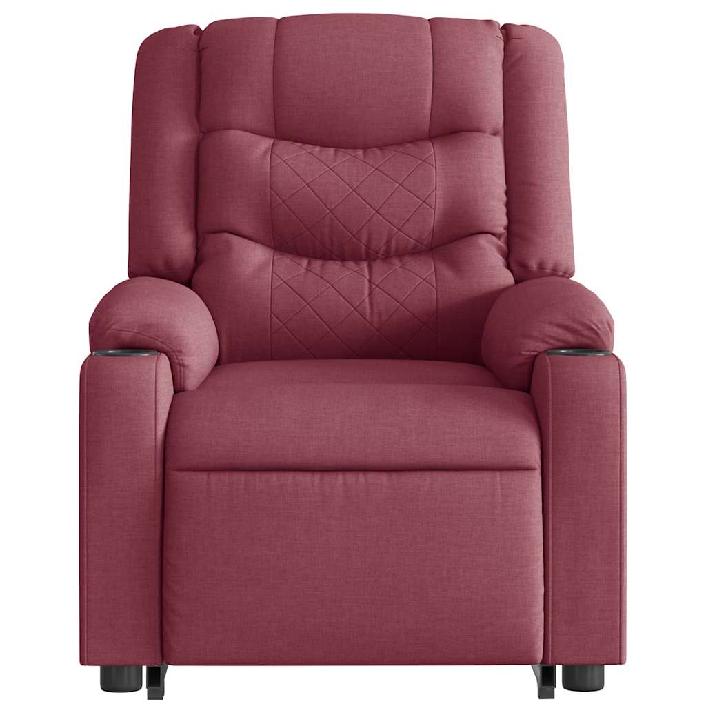 vidaXL Relaxsessel mit Aufstehhilfe Weinrot Stoff