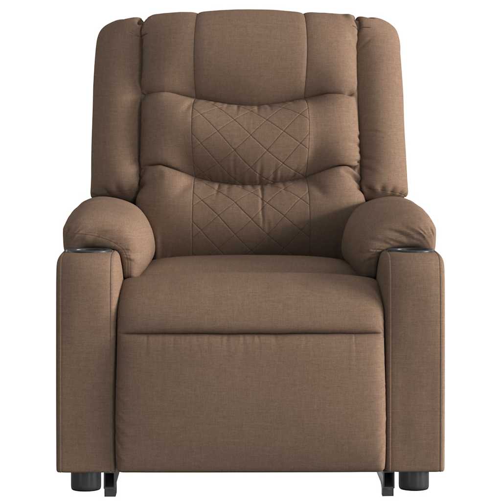 Fauteuil relax inclinable électrique vidaXL marron en tissu
