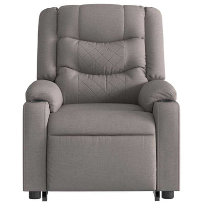 vidaXL Relaxsessel mit Aufstehhilfe Taupe Stoff